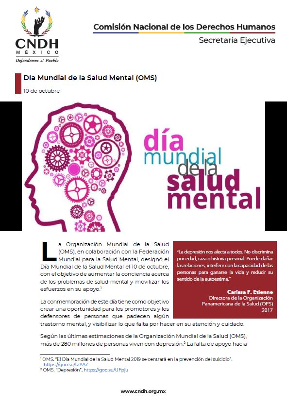 Día Mundial de la Salud Mental (OMS)