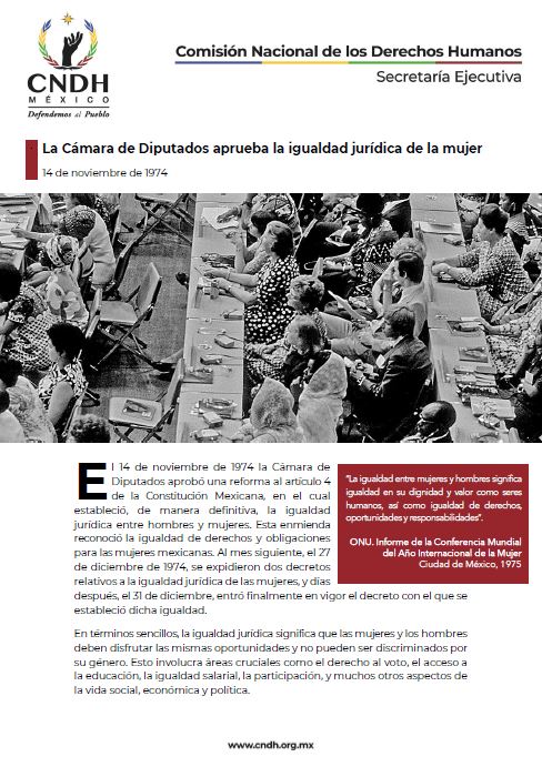 La Cámara de Diputados aprueba la igualdad jurídica de la mujer