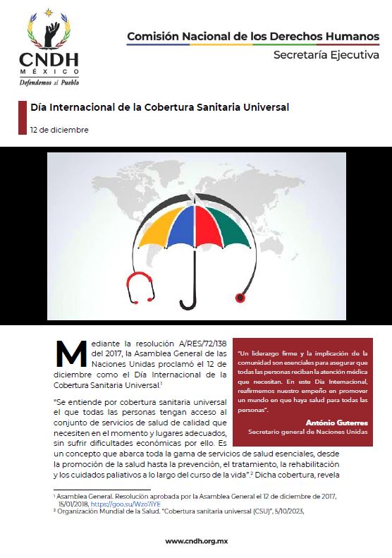 Día Internacional de la Cobertura Sanitaria Universal
