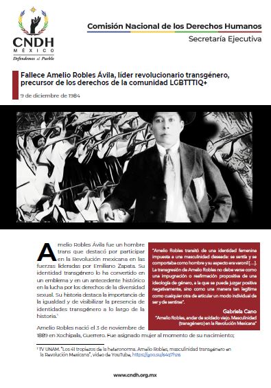 Fallece Amelio Robles Ávila, líder revolucionario transgénero, precursor de los derechos de la comunidad LGBTTTIQ+
