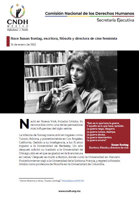 Nace Susan Sontag, escritora, filósofa y directora de cine feminista