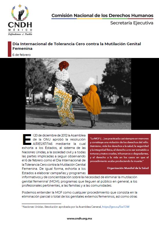 Día Internacional de Tolerancia Cero contra la Mutilación Genital Femenina