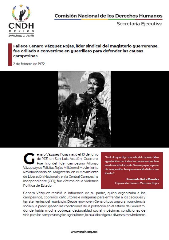 Fallece Genaro Vázquez Rojas, líder sindical del magisterio guerrerense, fue orillado a convertirse en guerrillero para defender las causas campesinas