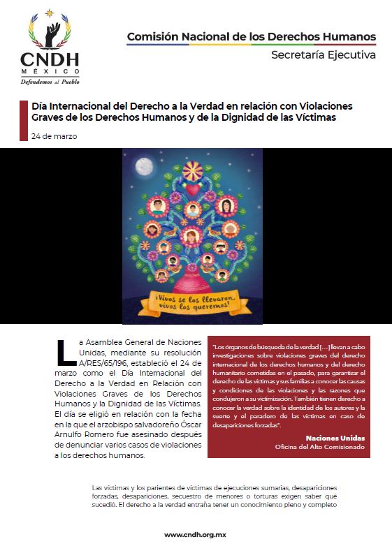 Día Internacional del Derecho a la Verdad en relación con Violaciones Graves de los Derechos Humanos y de la Dignidad de las Víctimas