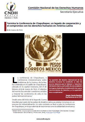 Termina la Conferencia de Chapultepec, un legado de cooperación y el compromiso con los derechos humanos en América Latina