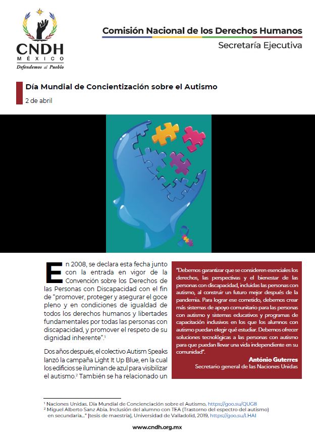 Día Mundial de Concientización sobre el Autismo