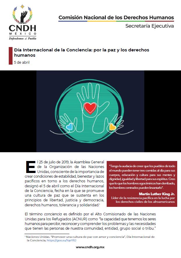 Día Internacional de la Conciencia: por la paz y los derechos humanos