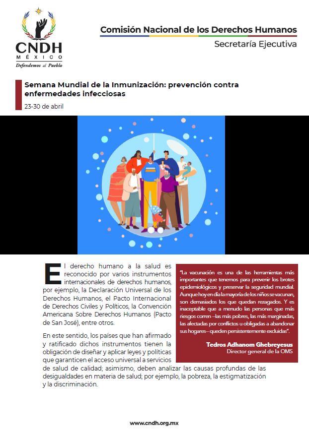 Semana Mundial de la Inmunización: prevención contra enfermedades infecciosas