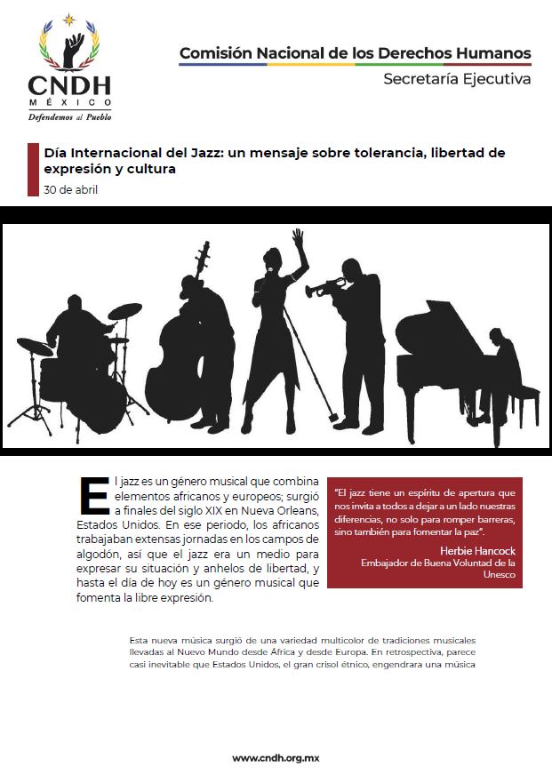Día Internacional del Jazz: un mensaje sobre tolerancia, libertad de expresión y cultura
