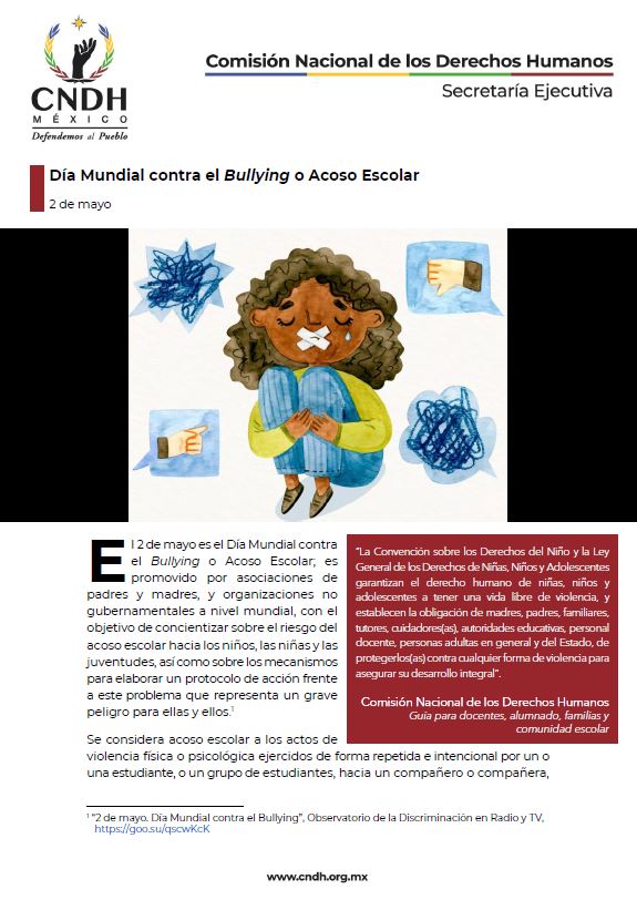 Día Mundial contra el Bullying o Acoso Escolar