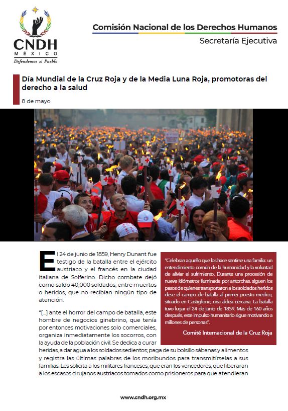 Día Mundial de la Cruz Roja y de la Media Luna Roja, promotoras del derecho a la salud