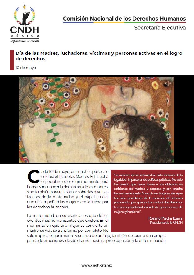 Día de las Madres, luchadoras, víctimas y personas activas en el logro de derechos
