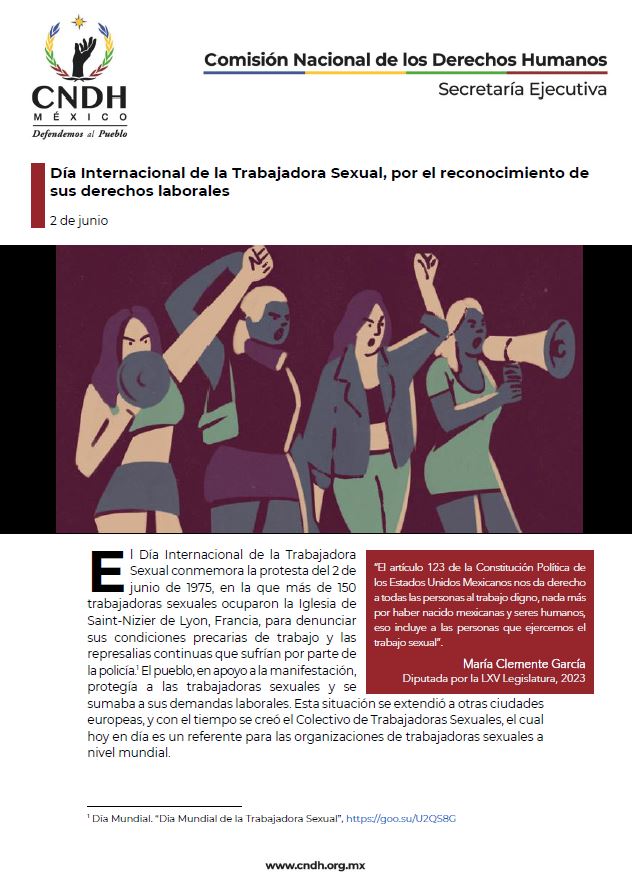 Día Internacional de la Trabajadora Sexual, por el reconocimiento de sus derechos laborales