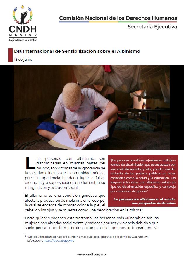 Día Internacional de Sensibilización sobre el Albinismo