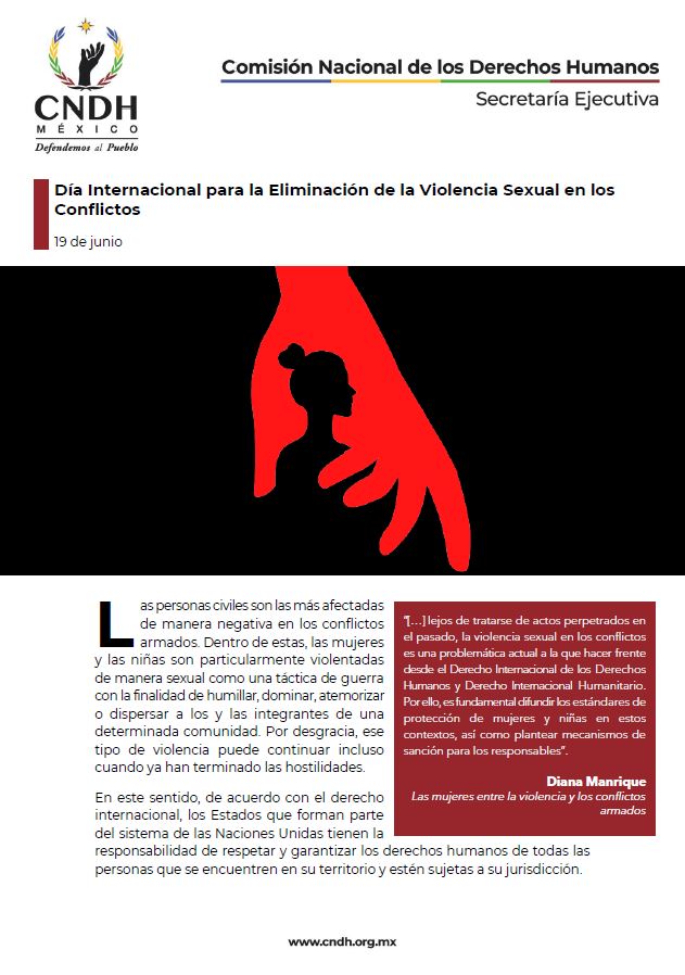 Día Internacional para la Eliminación de la Violencia Sexual en los Conflictos