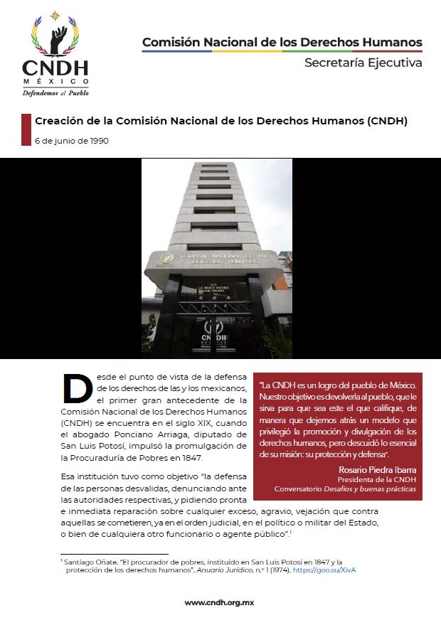 Creación de la Comisión Nacional de los Derechos Humanos (CNDH)
