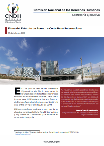 Firma del Estatuto de Roma. La Corte Penal Internacional