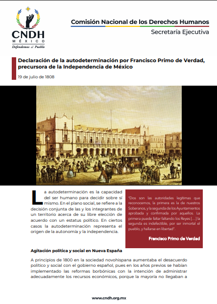 Declaración de la autodeterminación por Francisco Primo de Verdad, precursora de la Independencia de México
