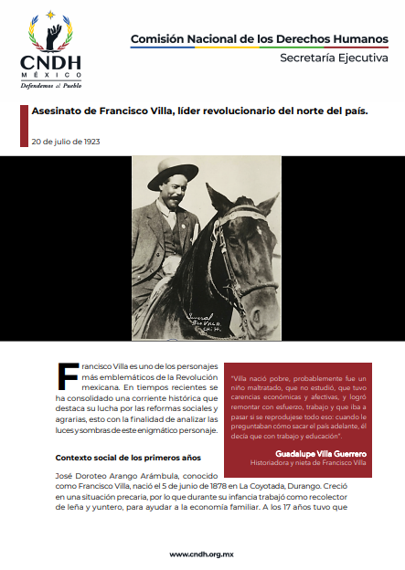 Asesinato de Francisco Villa, líder revolucionario del norte del país