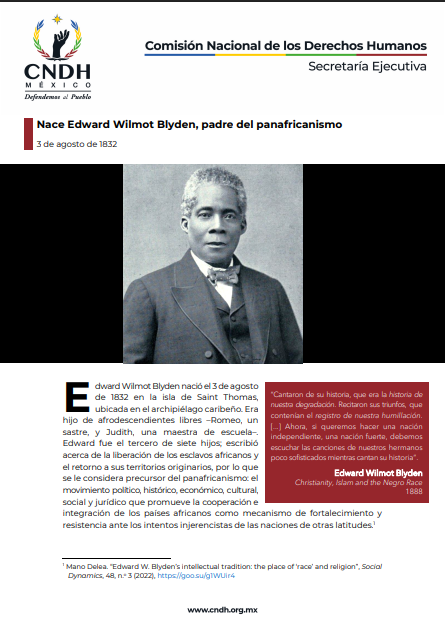 Nace Edward Wilmot Blyden, padre del panafricanismo