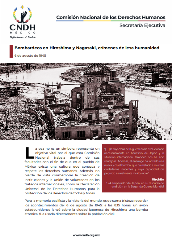 Bombardeos en Hiroshima y Nagasaki, crímenes de lesa humanidad