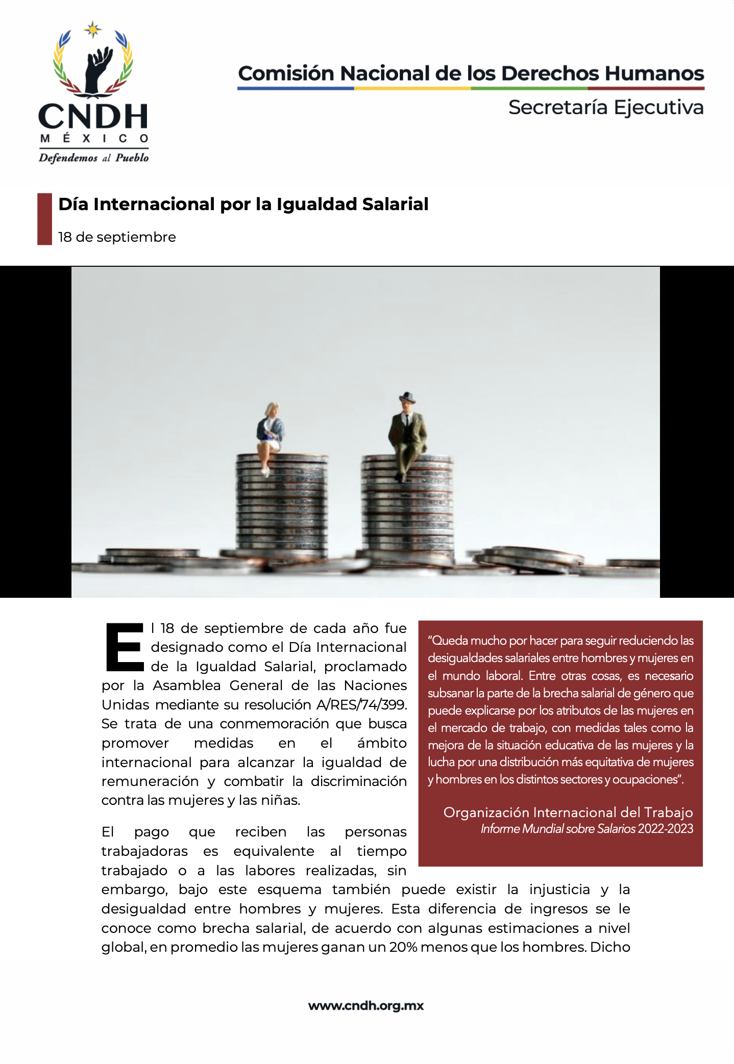 Día Internacional por la Igualdad Salarial