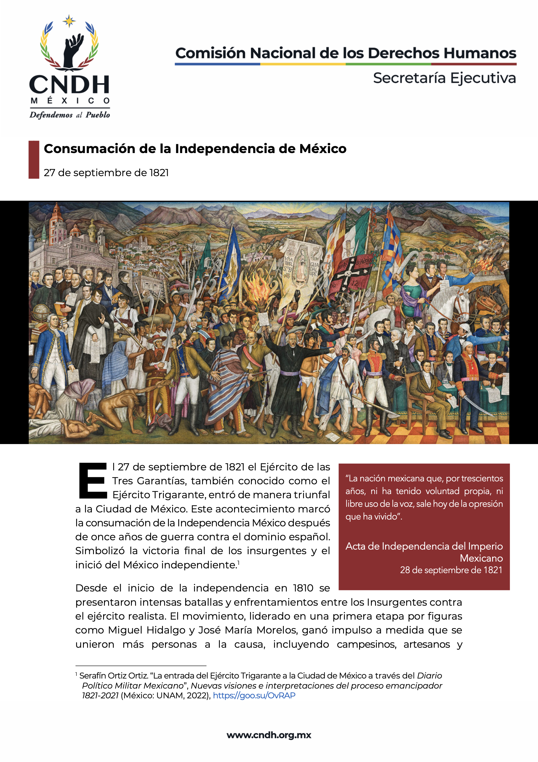 Consumación de la Independencia de México