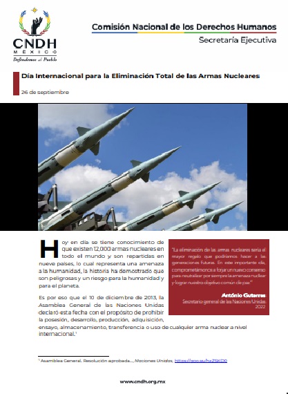 Día Internacional para la Eliminación Total de las Armas Nucleares