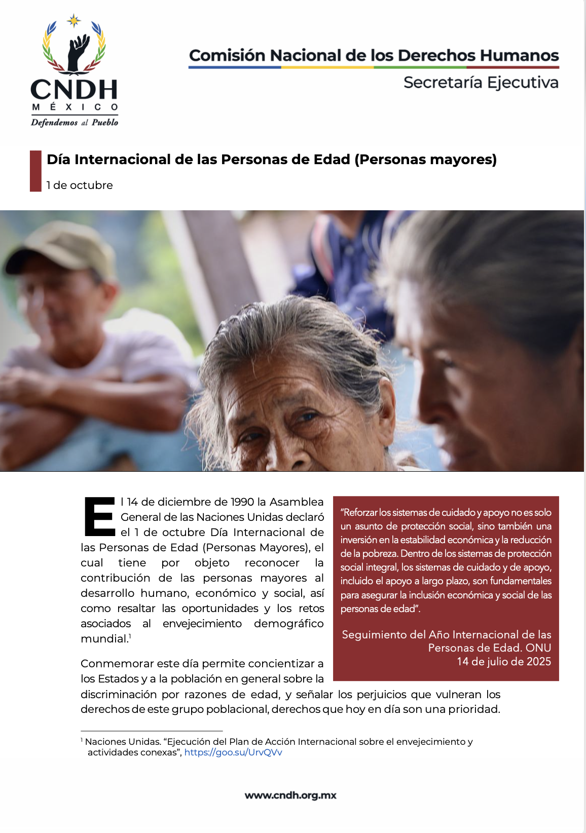 Día Internacional de las Personas de Edad (Personas mayores)