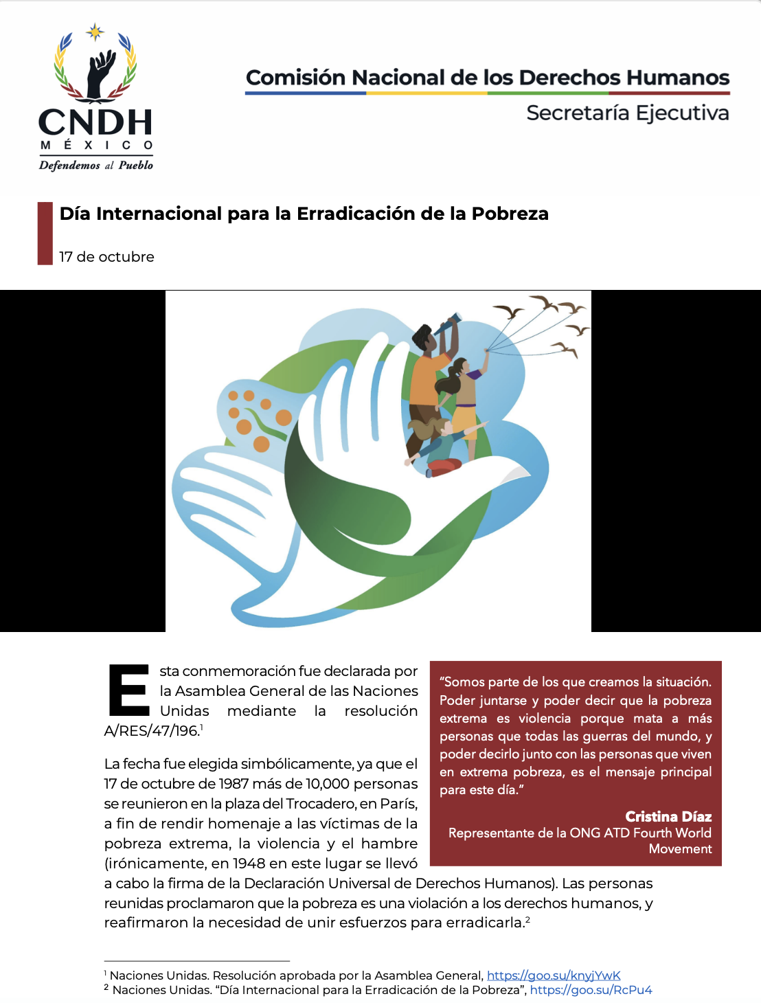 Día Internacional para la Erradicación de la Pobreza