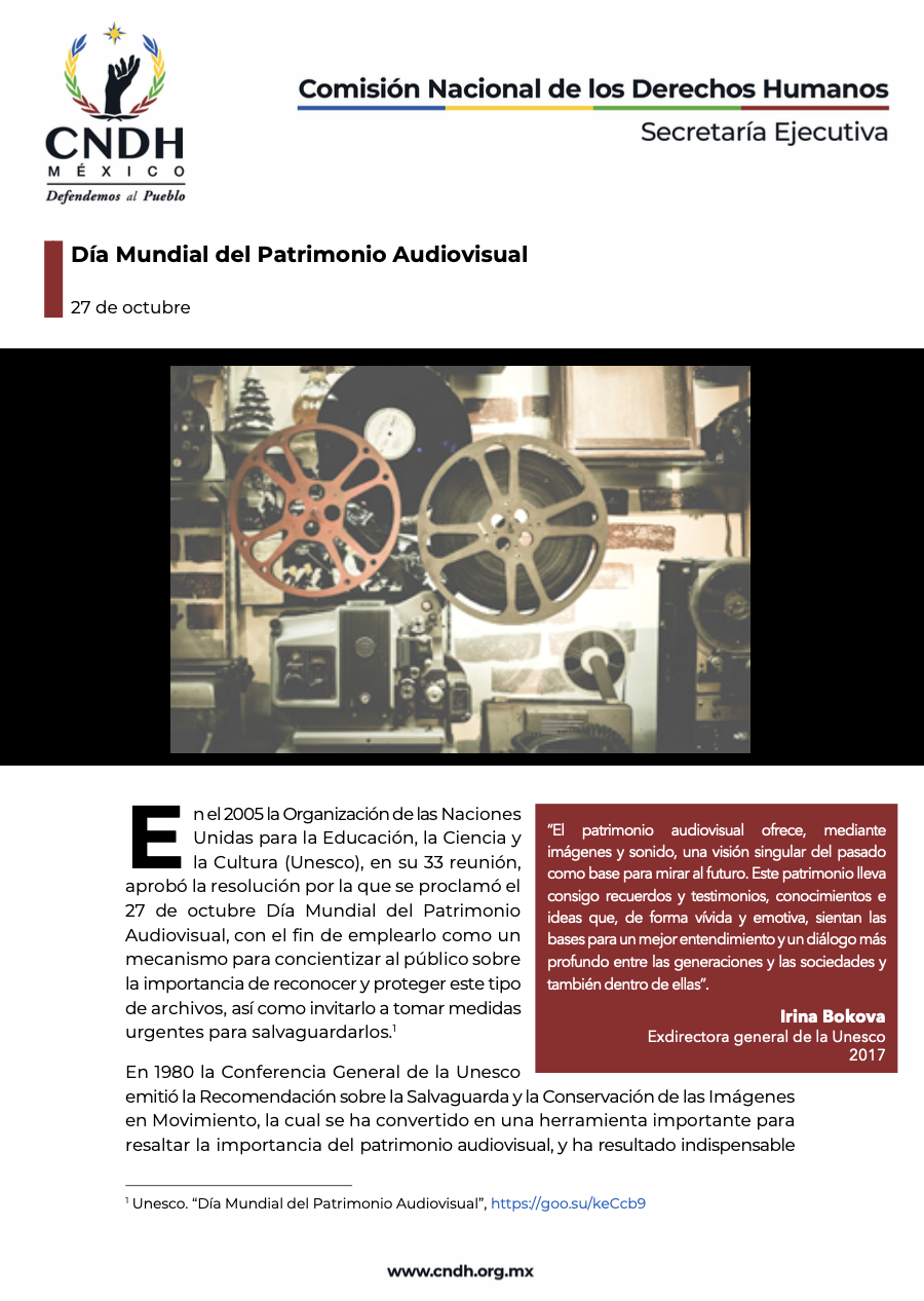 Día Mundial del Patrimonio Audiovisual