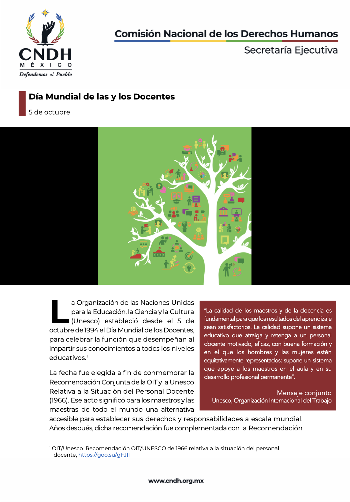 Día Mundial de las y los Docentes