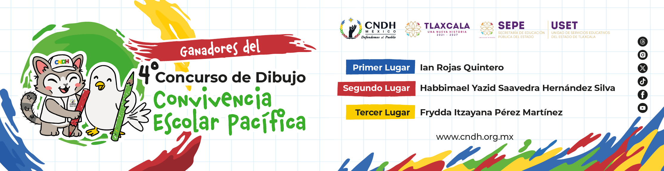 Banner ganadores del concurso de dibujo