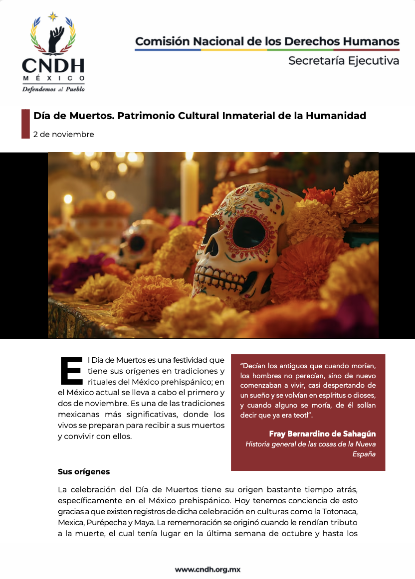 Día de Muertos. Patrimonio Cultural Inmaterial de la Humanidad