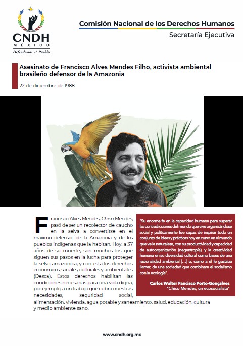 Asesinato de Francisco Alves Mendes Filho, activista ambiental brasileño defensor de la Amazonia