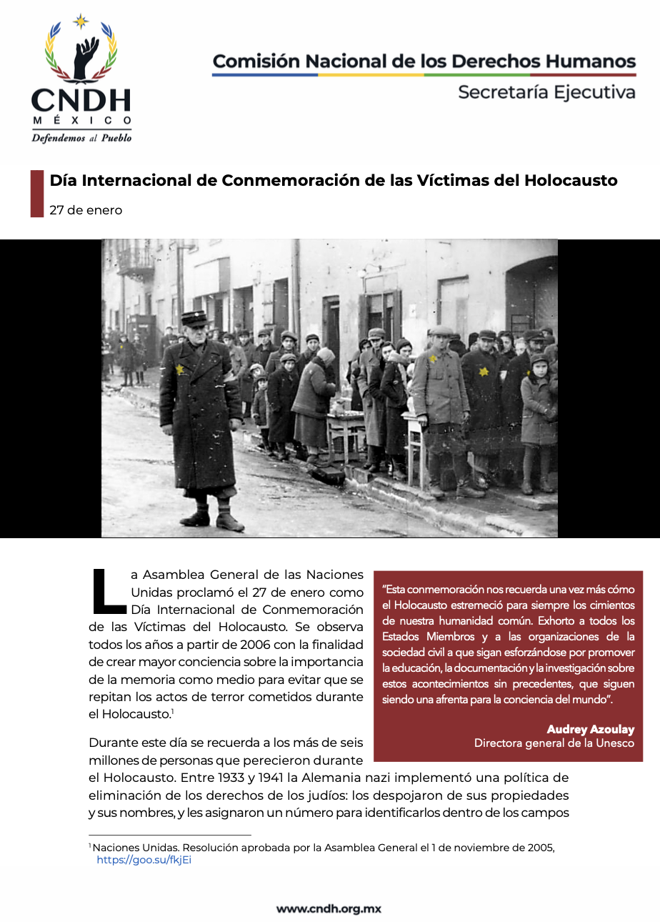 Día Internacional de Conmemoración de las Víctimas del Holocausto