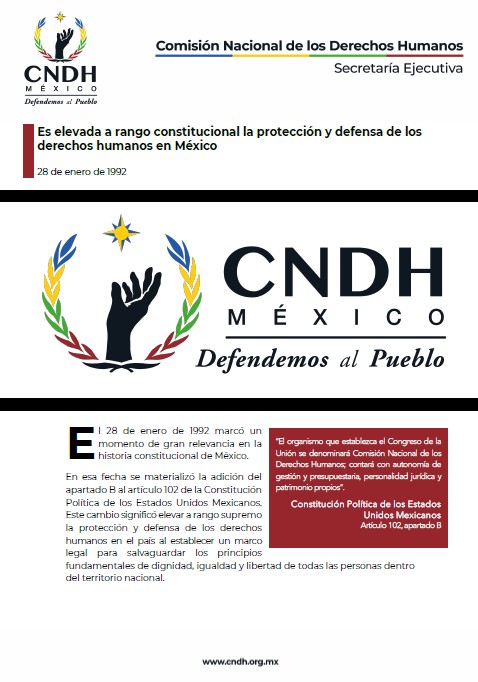 Es elevada a rango constitucional la protección y defensa de los derechos humanos en México
