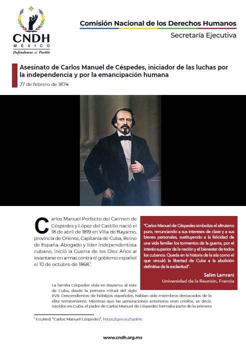Asesinato de Carlos Manuel de Céspedes, iniciador de las luchas por la independencia y por la emancipación humana