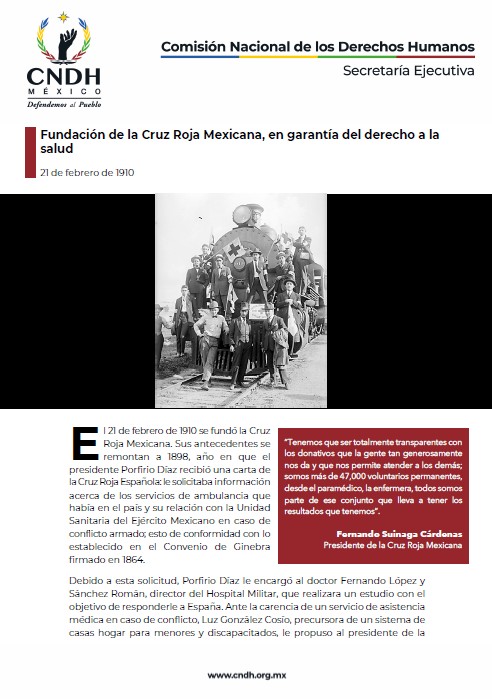 Fundación de la Cruz Roja Mexicana, en garantía del derecho a la salud
