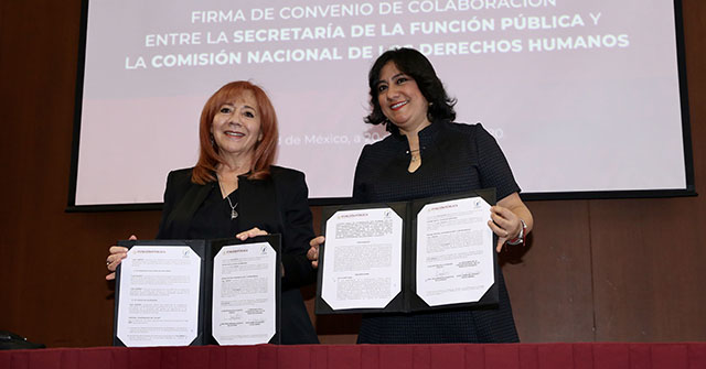 Galería. CNDH y SFP firmaron un convenio de colaboración