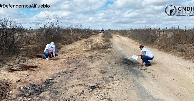 Personal de la CNDH realiza diligencias periciales en Camargo, Tamaulipas