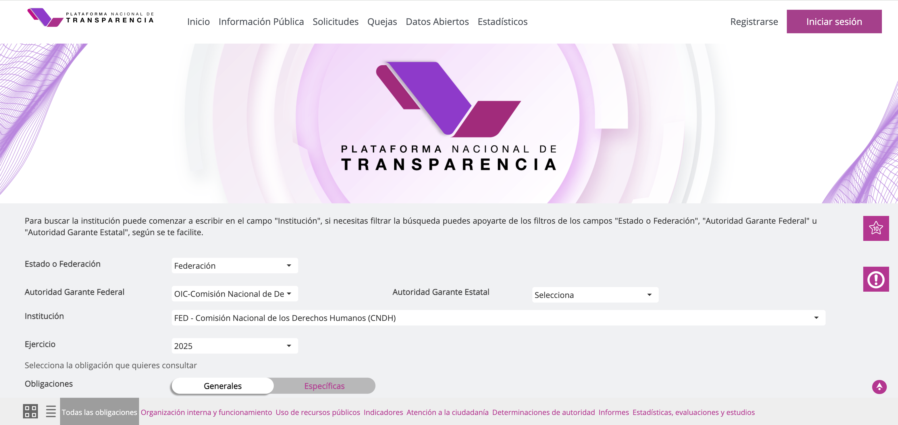 Plataforma Nacional de Transparencia