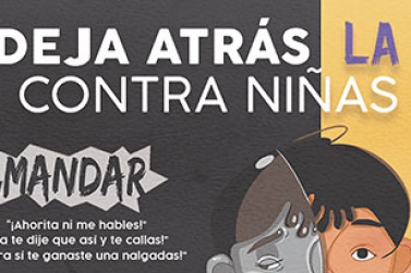 Cartel: Deja Atrás la Violencia contra niñas y niños!