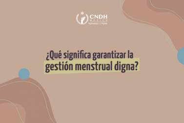 Garantizar gestión menstrual digna