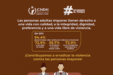 Las personas adultas mayores tienen derecho a una vida con calidad, a la integridad, dignidad, preferencia y a una vida libre de violencia.