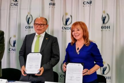 CNDH y CONALEP firman convenio para promover y difundir los derechos humanos