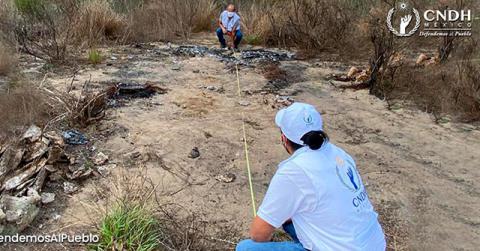 Personal de la CNDH realiza diligencias periciales en Camargo, Tamaulipas