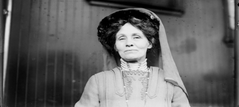 Emmeline Pankhurst, activista política británica y líder del movimiento sufragista