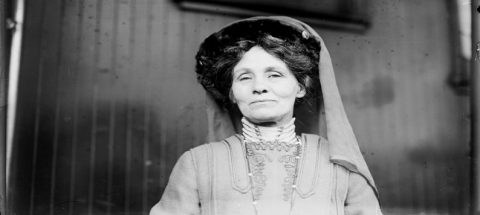 Emmeline Pankhurst, activista política británica y líder del movimiento sufragista