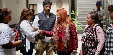 04 de diciembre 2019   Rosario Piedra Ibarra escuchó a familiares de personas desaparecidas provenientes de diversas entidades, a quienes expresó su solidaridad y apoyo  
